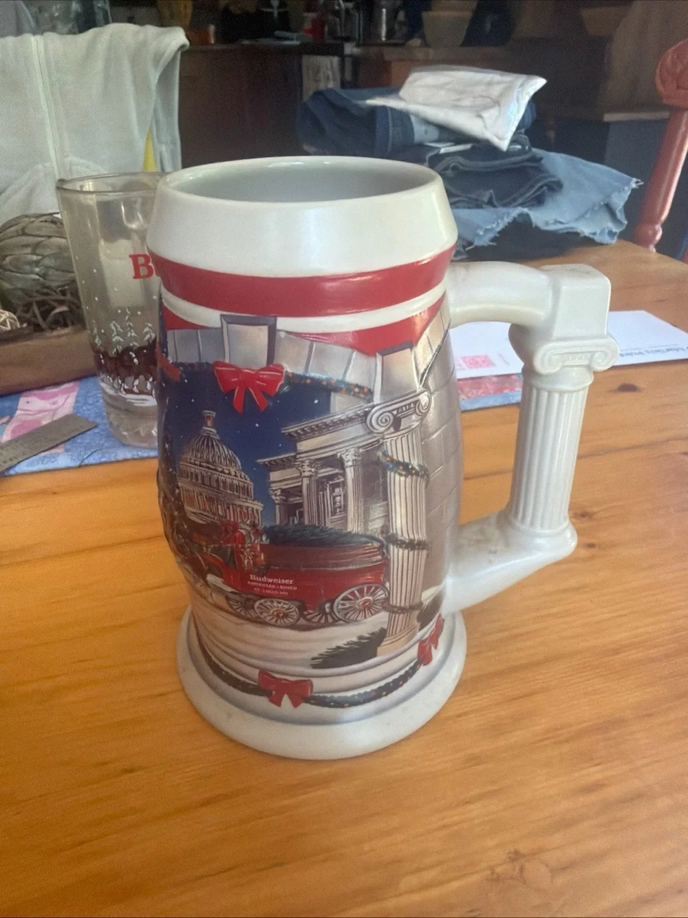 Budweiser Holiday At The Capitol Beer Stein Brand New No Box
